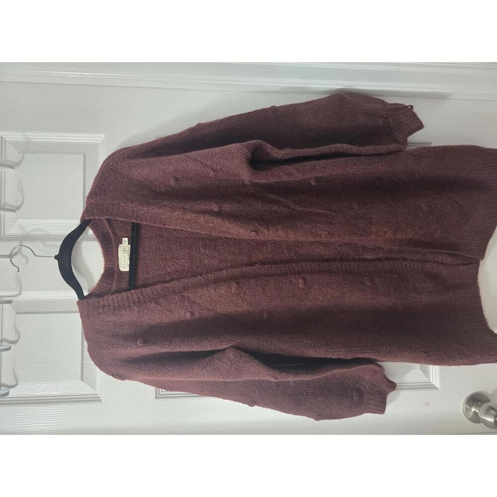 Dreamers Bergundy Knit Cardigan Sweater
